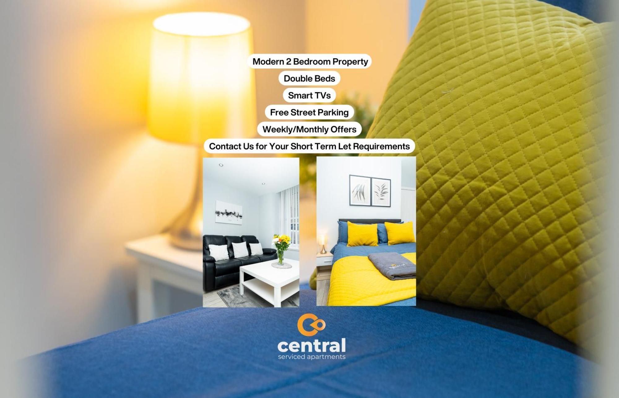 Central Serviced Apartments - 2 Bedroom - Ground Floor - Monthly & Weekly Bookings Welcome - Free Street Parking - 2 Double Beds - Wifi - Smart Tvs In Rooms - Fully Equipped - Heating 24-7 - Contractor & Short Stay Favourite Dundee Buitenkant foto
